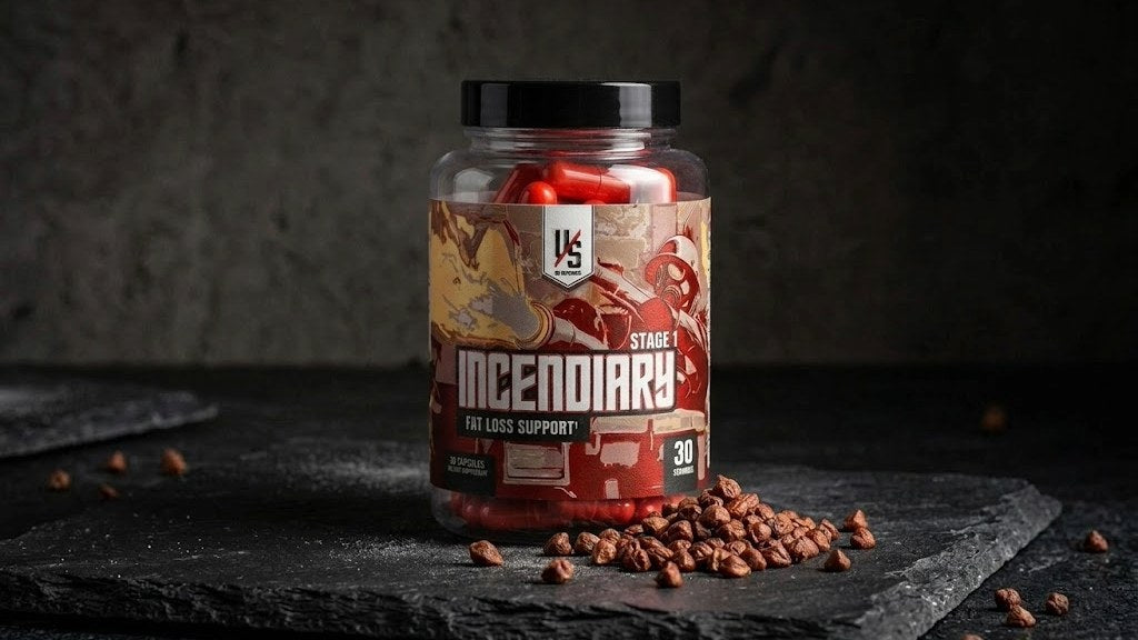 Caloriburn GP grains of paradise fat-loss supplement next to whole seeds