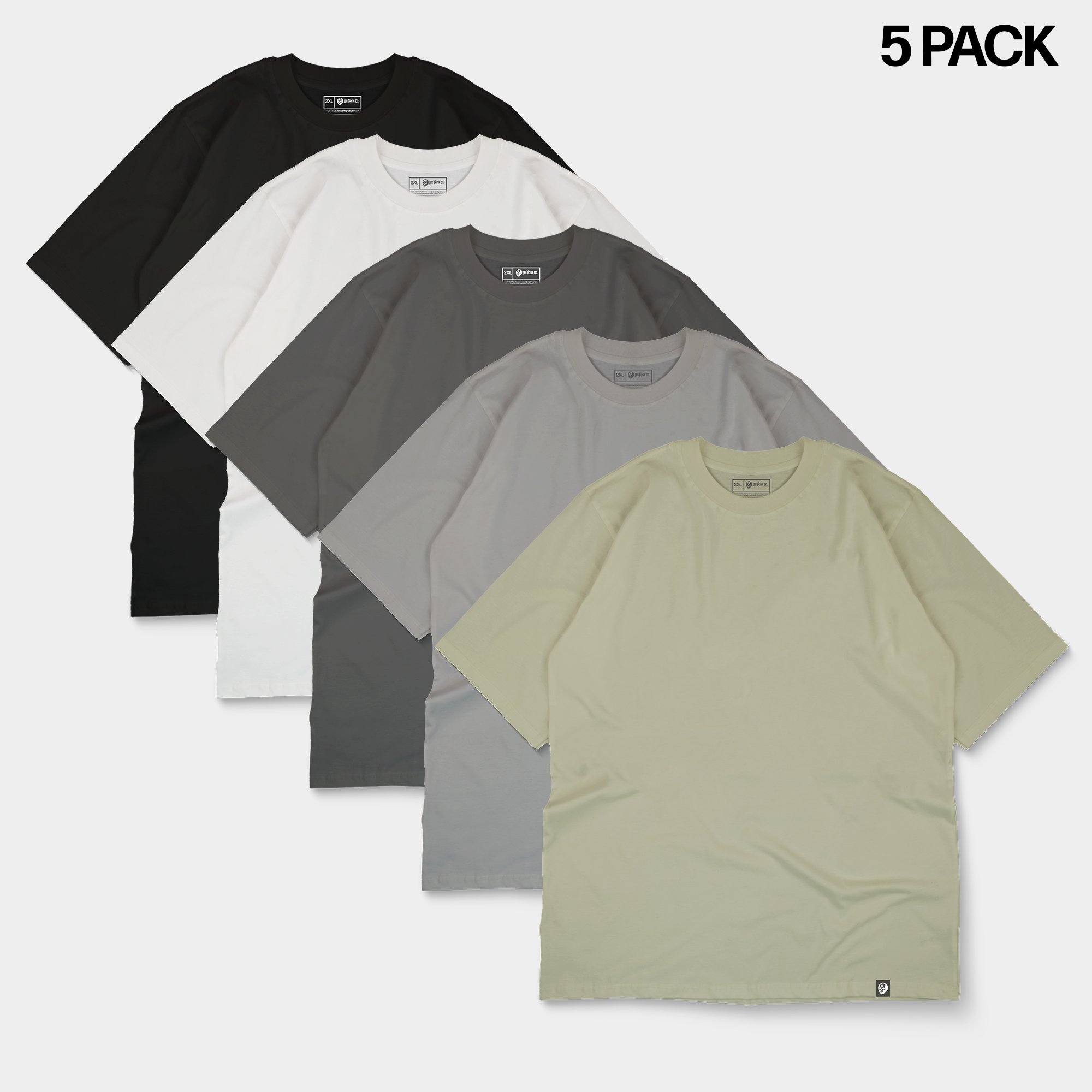 5 PACK OVERSIZED TEEs