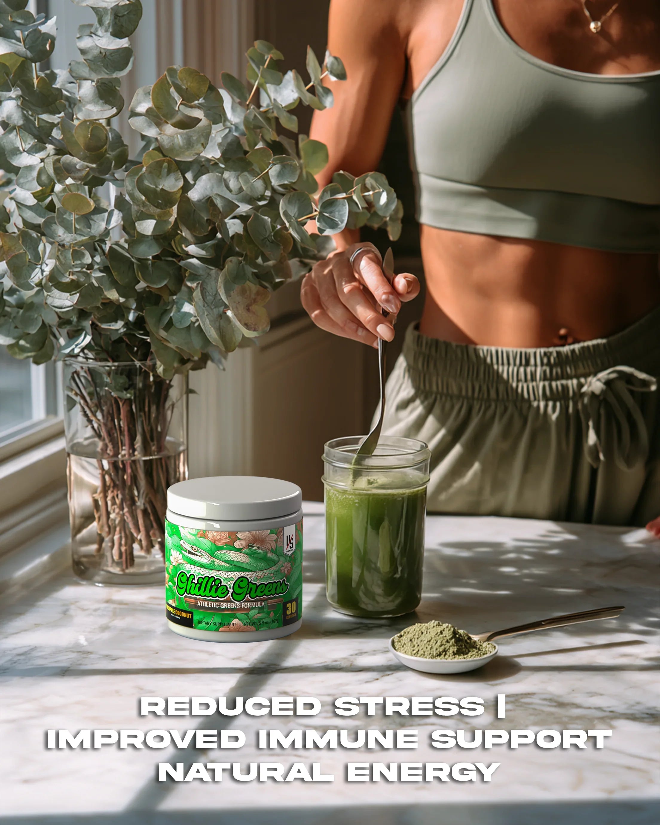 Ghillie Greens benefits: reduced stress, improved immune support and natural energy