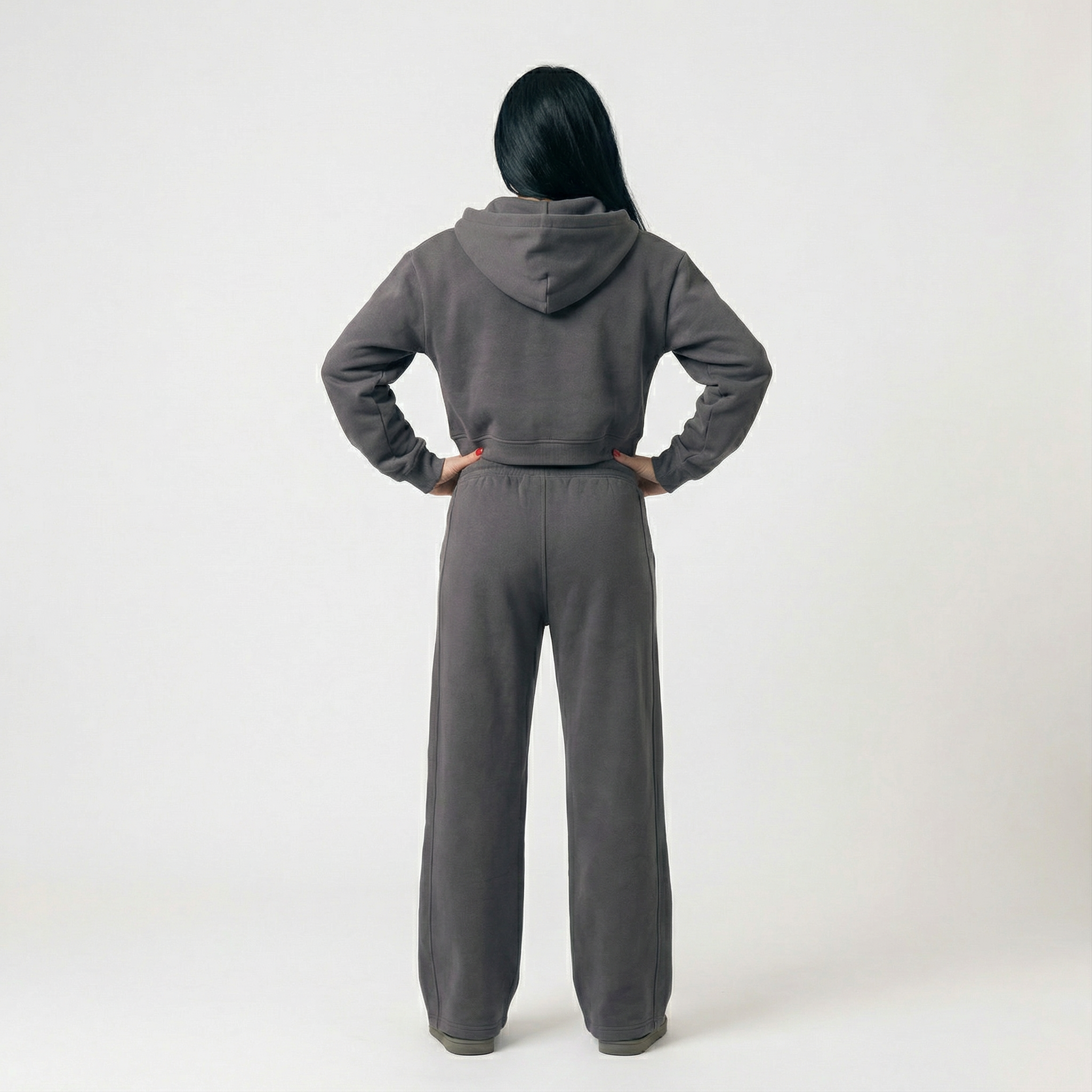 Crop Hoodie and Baggie Jogger Combo