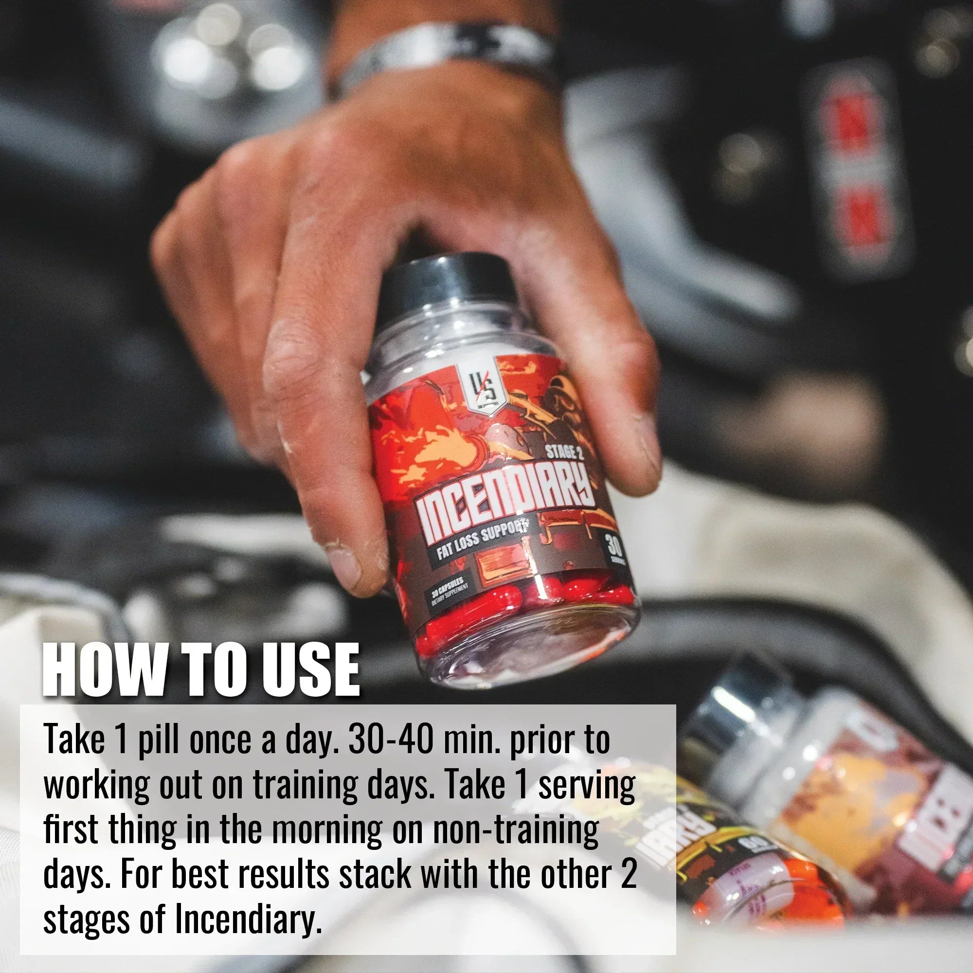 How to use Incendiary: one capsule a day, 30 to 40 minutes before training