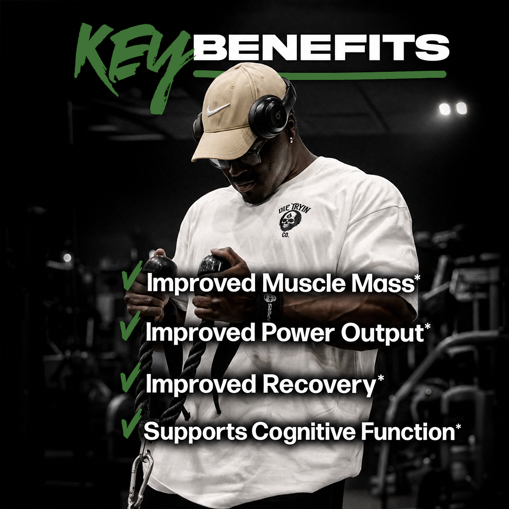 Creatine key benefits: improved muscle mass, power output, recovery and cognitive function