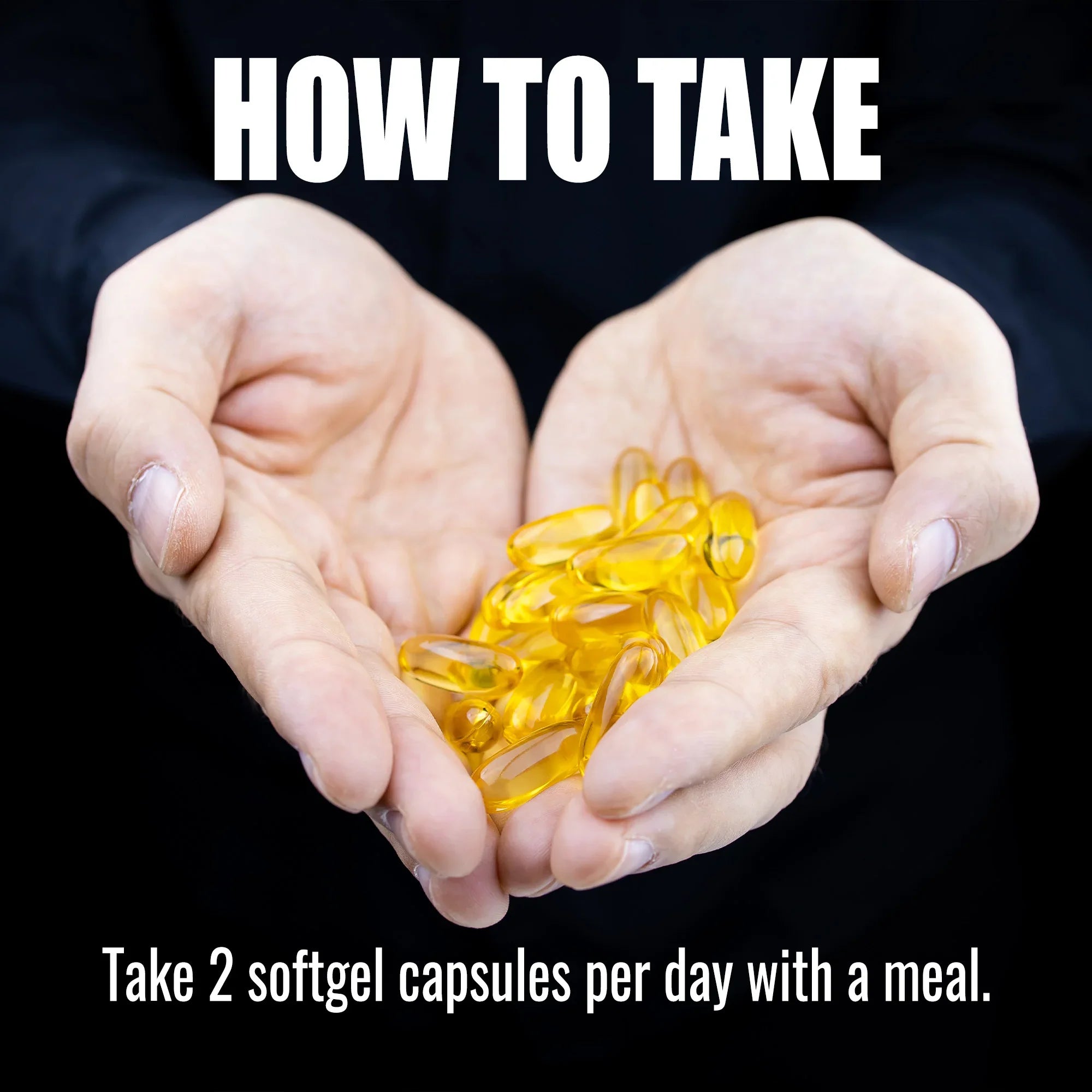 How to take Omega: two softgel capsules per day with a meal