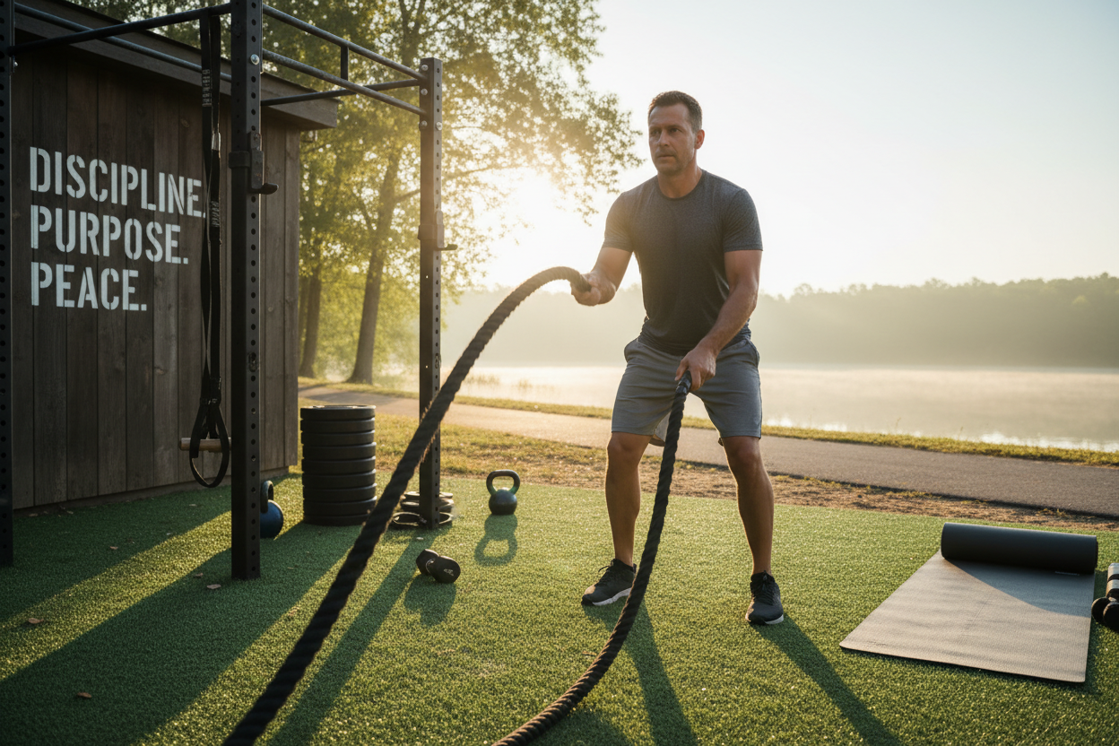 A veteran starting a training session, using routine to support mental health