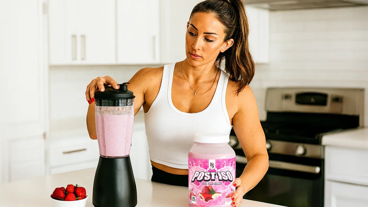 Three high-protein Post Iso recipes — mocha mug cake, strawberry smoothie, chocolate protein oatmeal