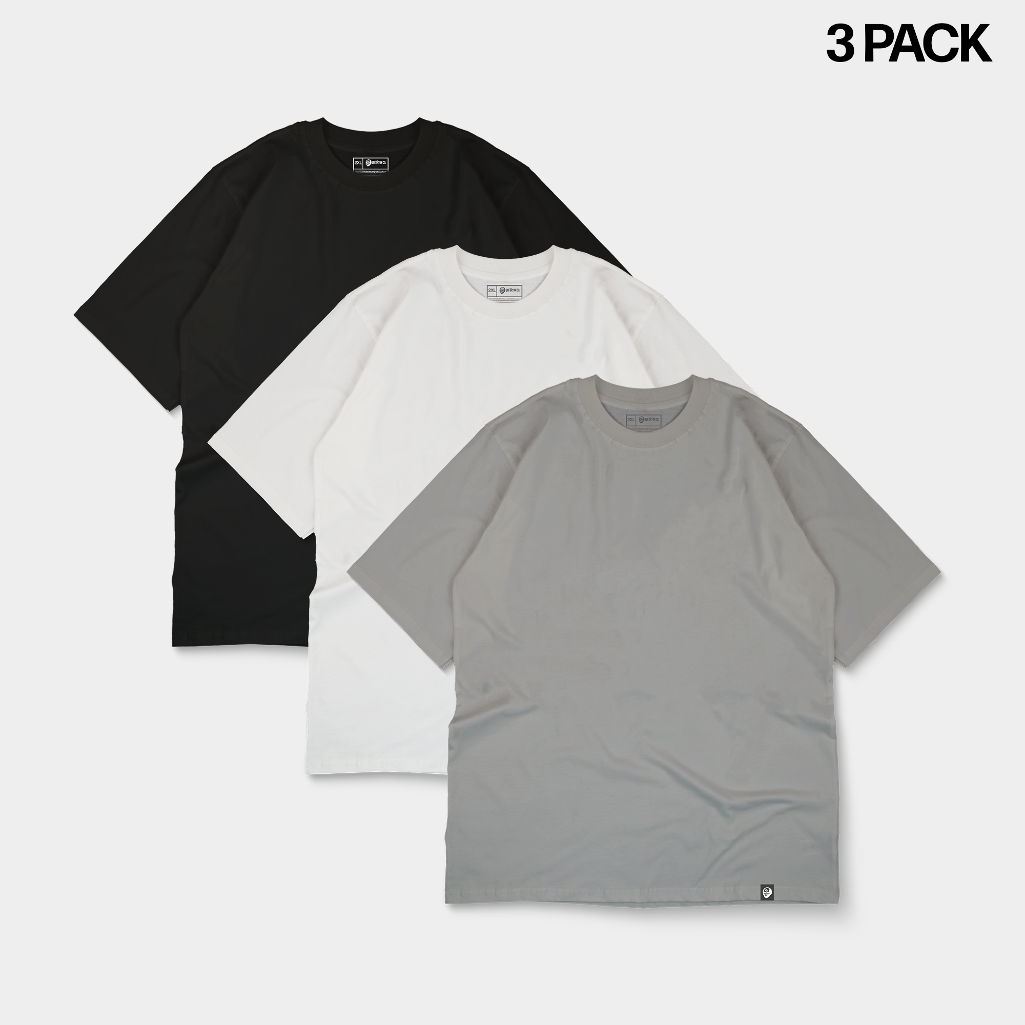 3 PACK OVERSIZED TEEs