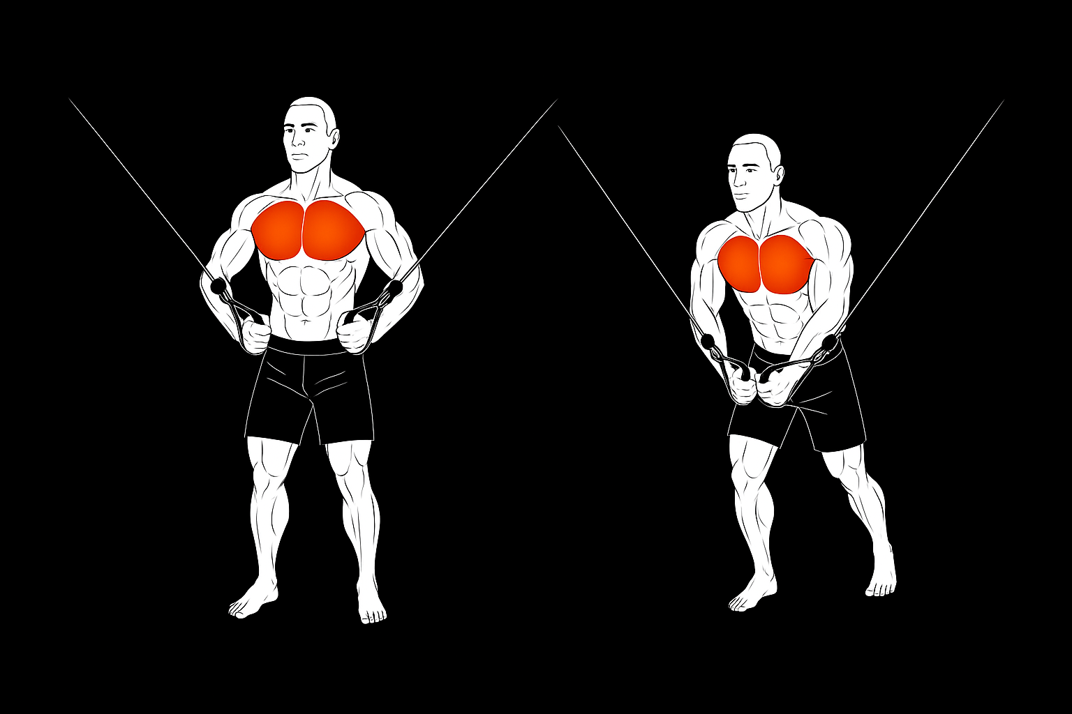 Cable crossovers for chest finishing