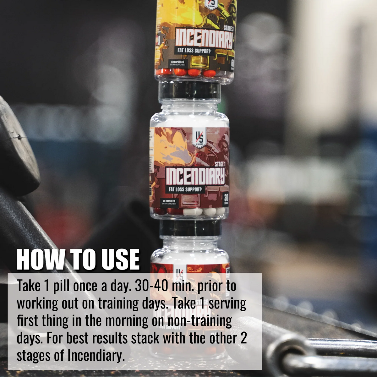 How to use Incendiary Stage 1: one capsule a day, 30 to 40 minutes before training