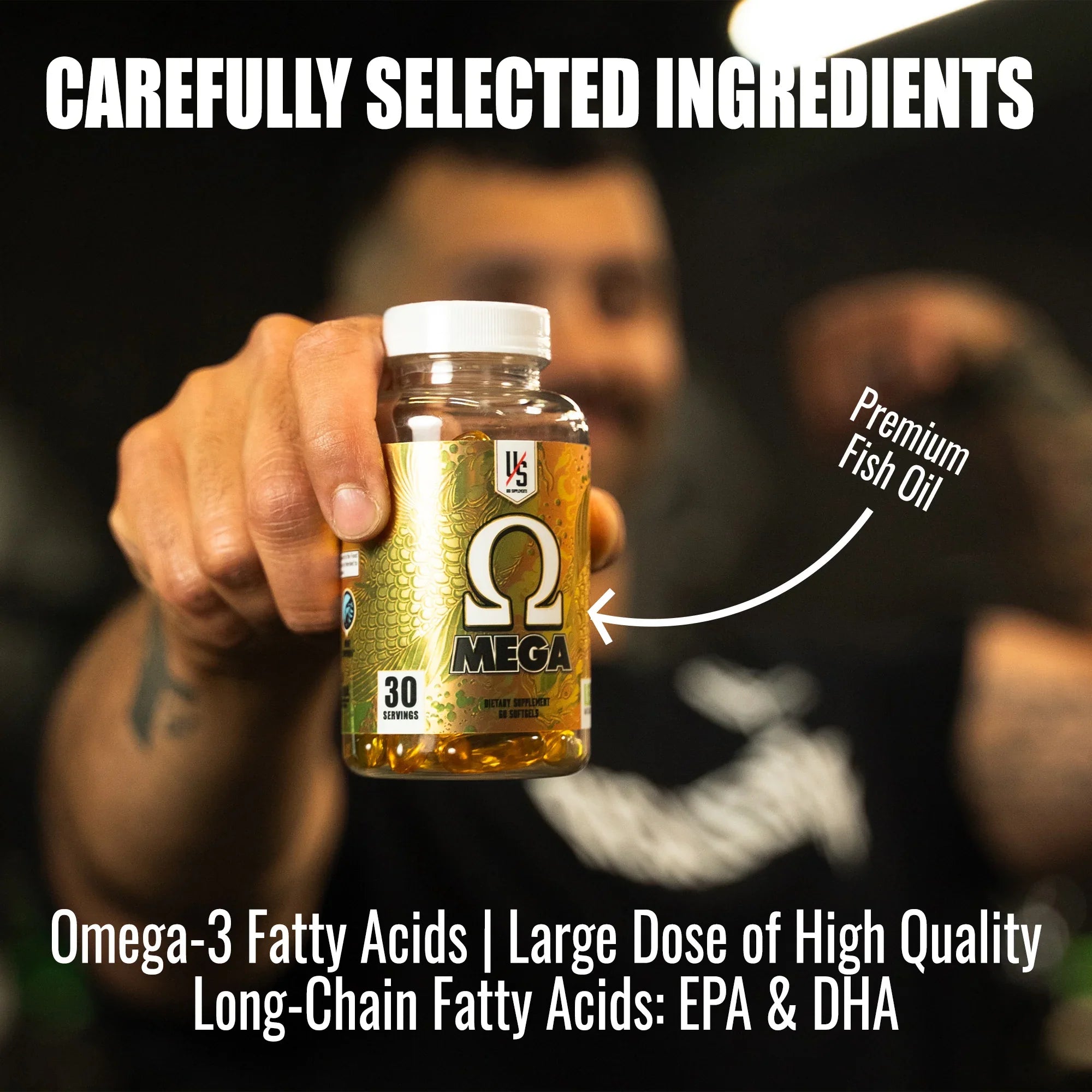 Omega premium fish oil with long-chain omega-3 fatty acids EPA and DHA