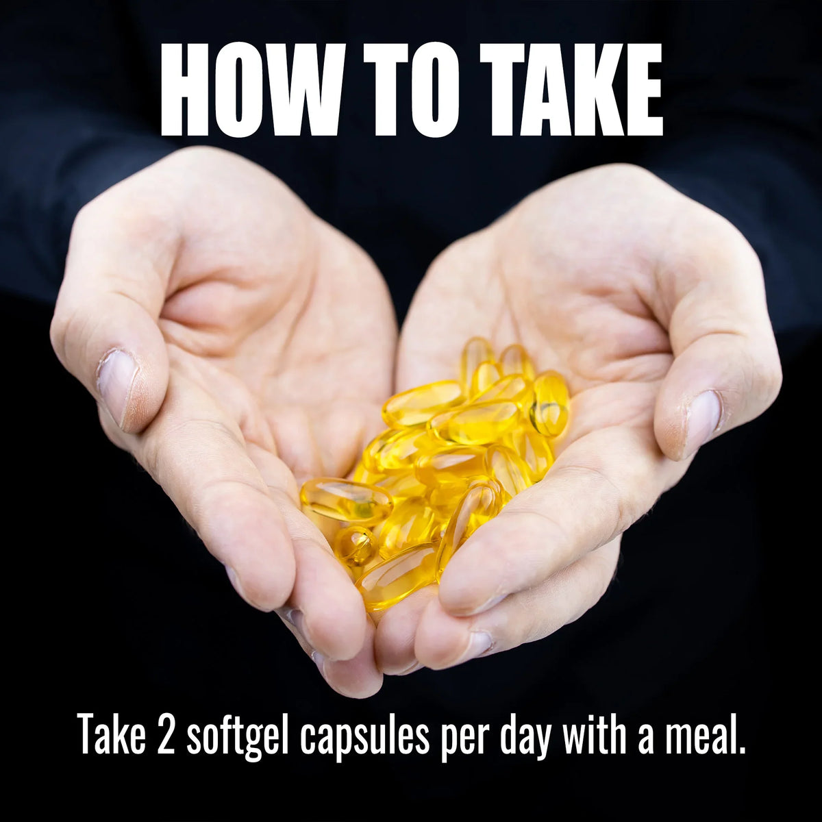 How to take Omega: two softgel capsules per day with a meal