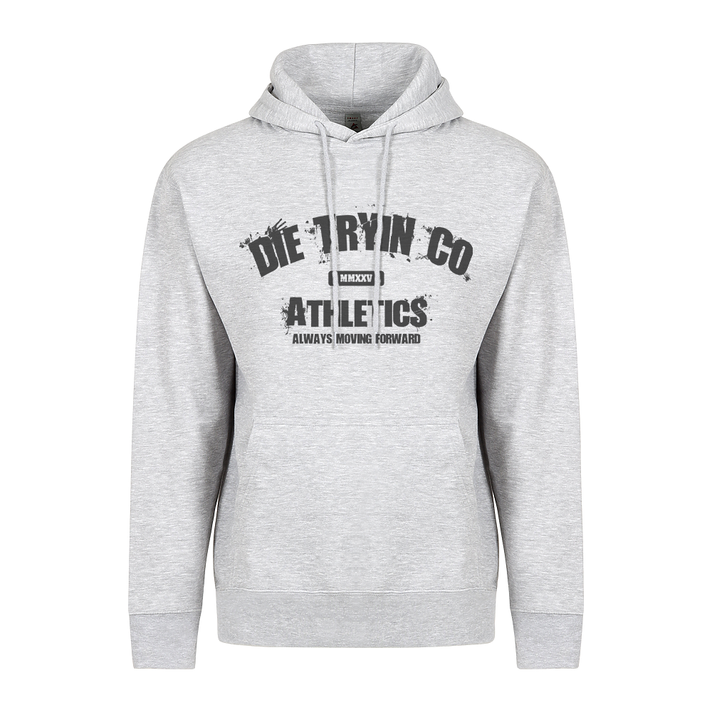 Summer Night athletic hoodie flat lay in grey